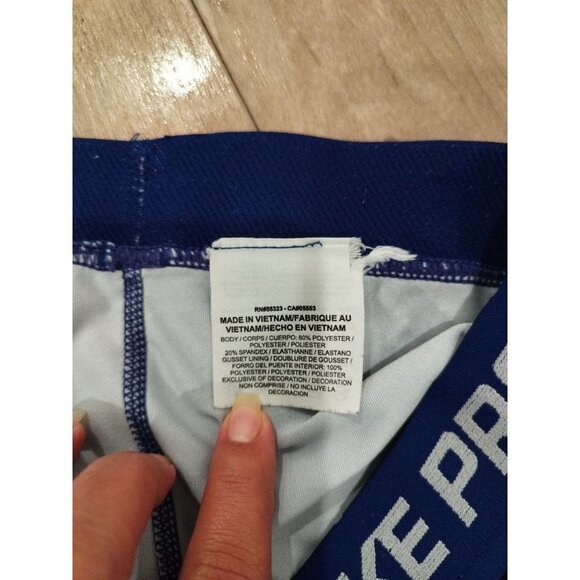 Nike Pro Game Royal Cool Tracer Training Capri Leggings Size L - Picture 12 of 15
